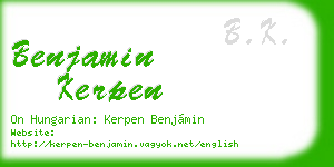 benjamin kerpen business card